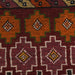 Afghan wool carpet, handmade Afghan floor rug, authentic Balochi rug design
