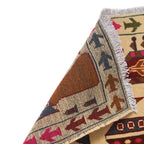 Collector’s Afghan War Weapons Rug 3.9x2.7 ft