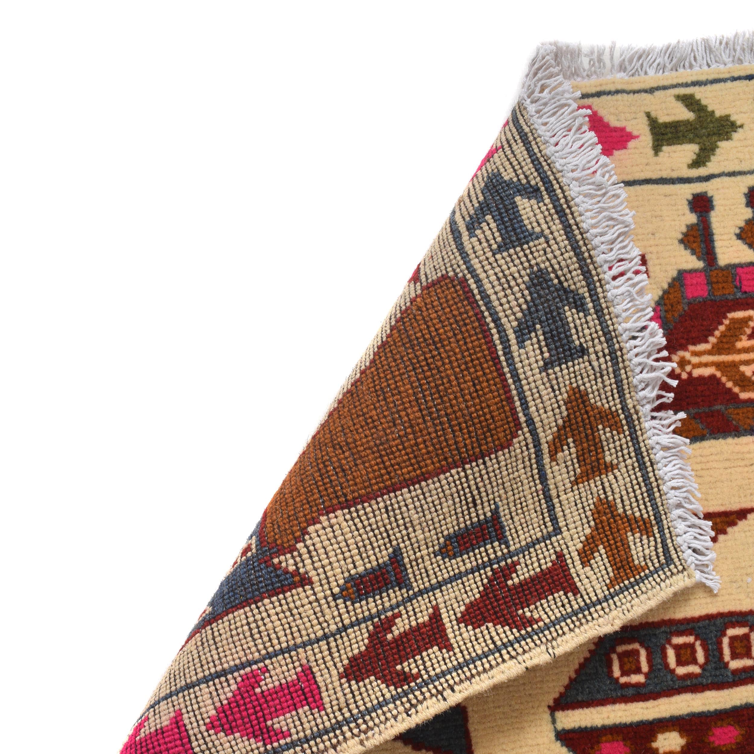 Collector’s Afghan War Weapons Rug 3.9x2.7 ft