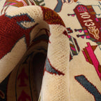 Collector’s Afghan War Weapons Rug 3.9x2.7 ft