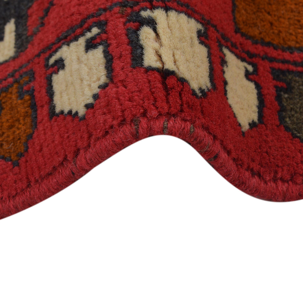 Afghan Weapon Design War Rug 4.1x2.5 ft