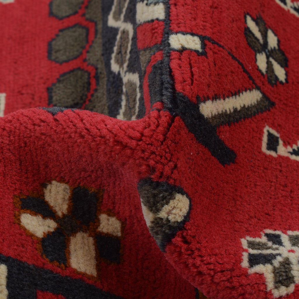 Afghan Weapon Design War Rug 4.1x2.5 ft