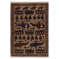 Afghan Weapons Rug Vintage Style 3x2 ft