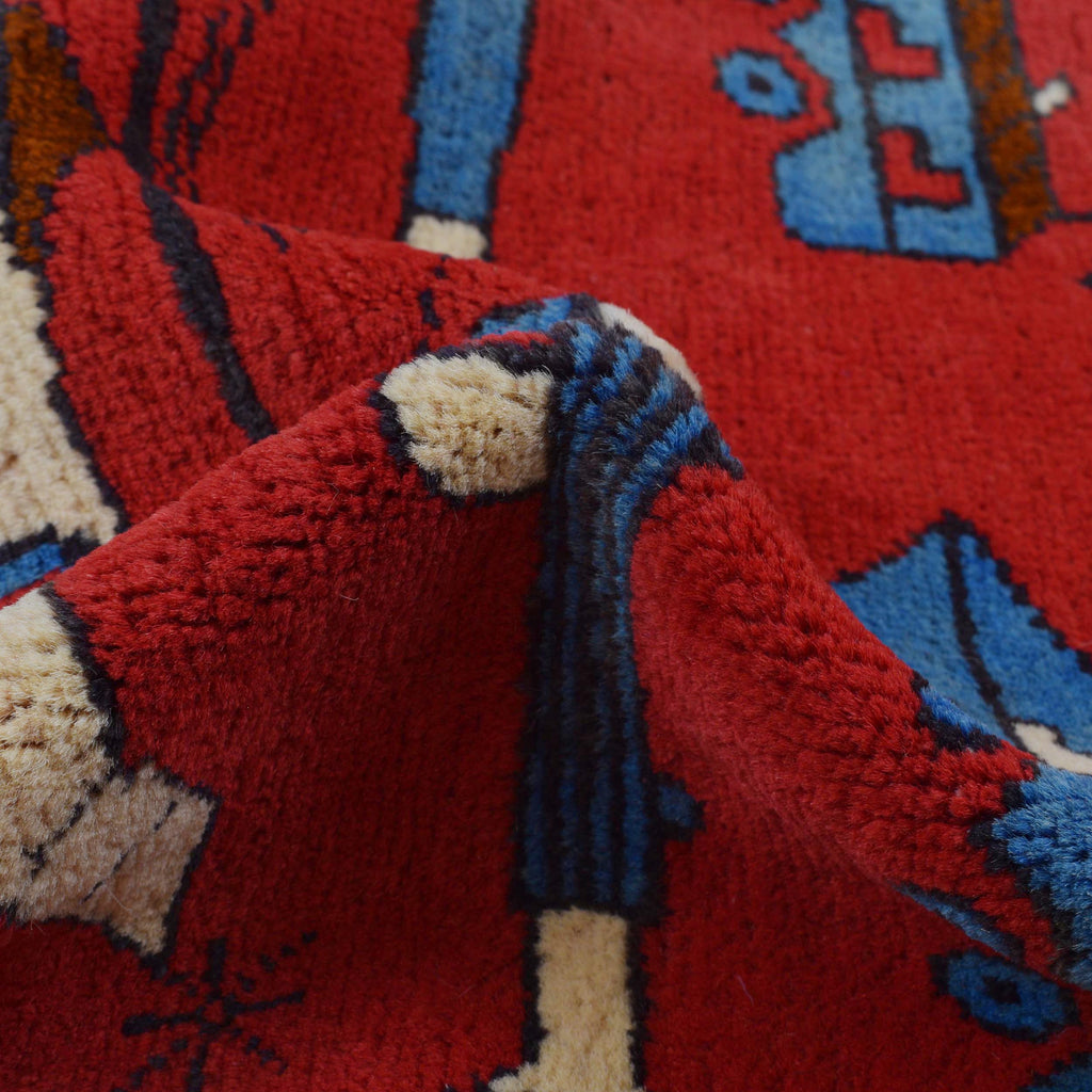 Afghan Weapon Motif Carpet 4.8x3.3 ft