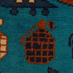 Afghan Helicopter War Story Rug 4.7x3.4 ft