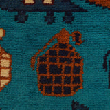 Afghan Helicopter War Story Rug 4.7x3.4 ft
