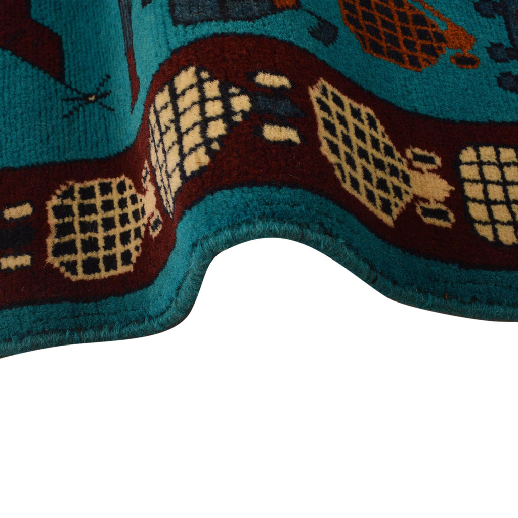 Afghan Helicopter War Story Rug 4.7x3.4 ft