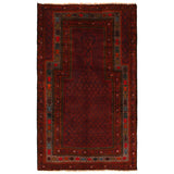 Afghan Woolen Prayer Rug 5.6x3.2 ft