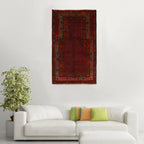 Afghan Woolen Prayer Rug 5.6x3.2 ft