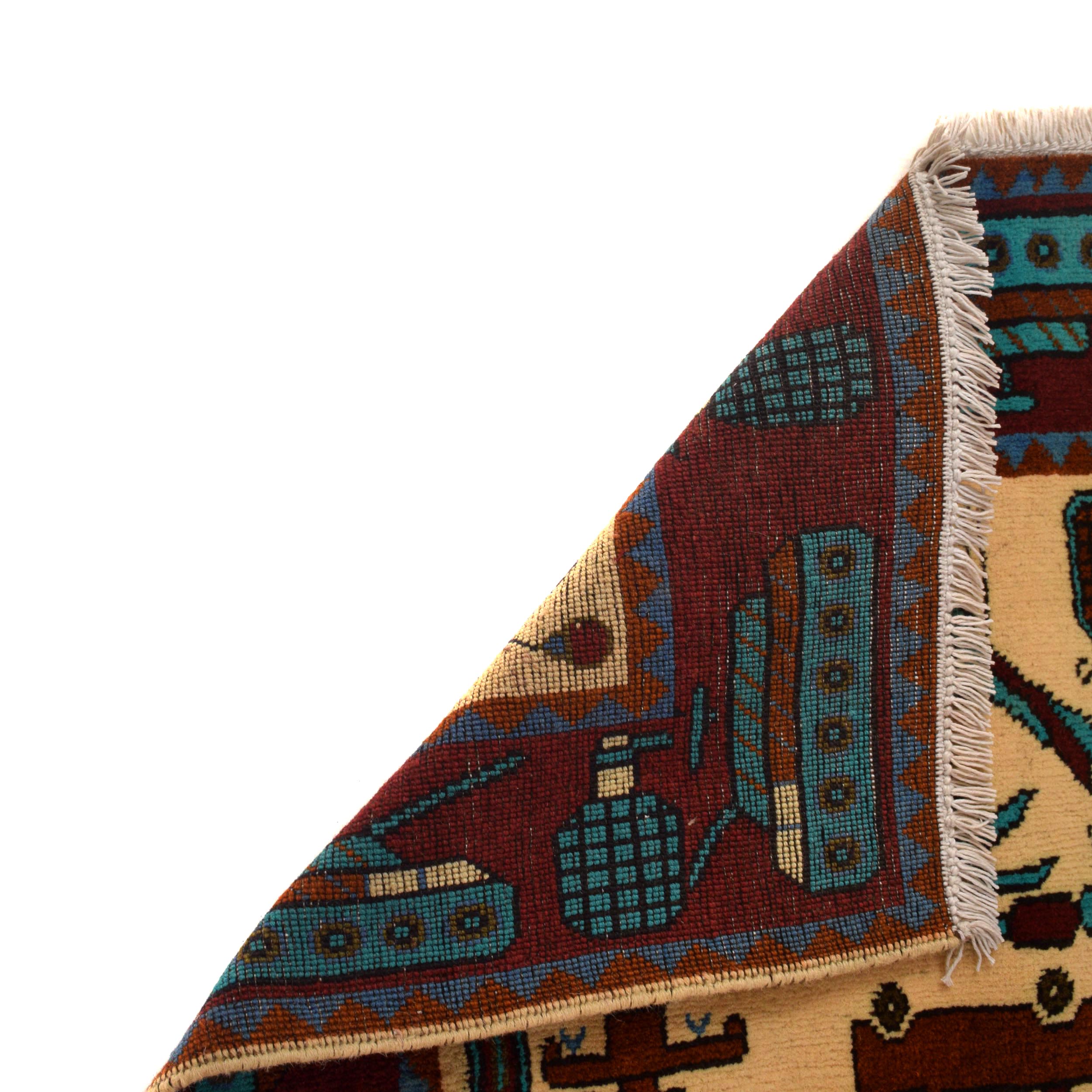 Traditional War Weapons Carpet 5.1x3.3 ft