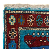 Handwoven Afghan Weapons Conflict Story Rug 4.3x2.7 ft