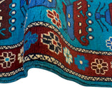 Handwoven Afghan Weapons Conflict Story Rug 4.3x2.7 ft