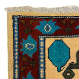 Vintage Afghan Warfare Tribal War Carpet 4.2x2.7 ft