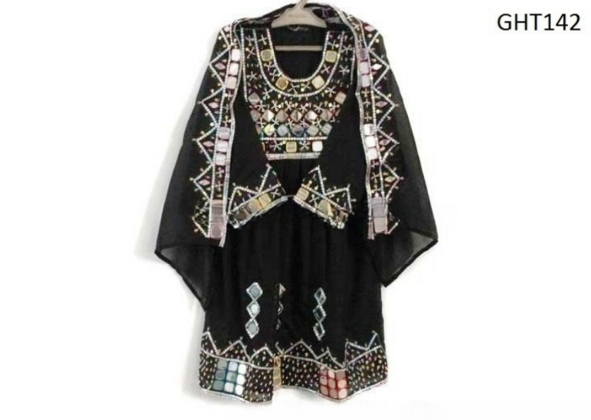 afghan fashion new dress in black color
