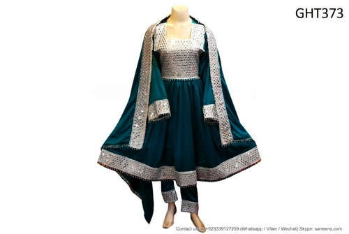 Islamic Bridal Wear In Teal Color Muslim Wedding Dresses