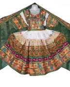 New afghan clothes in green embroidery