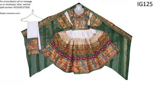 Afghan Bridal Hand Embroidery Work Frock