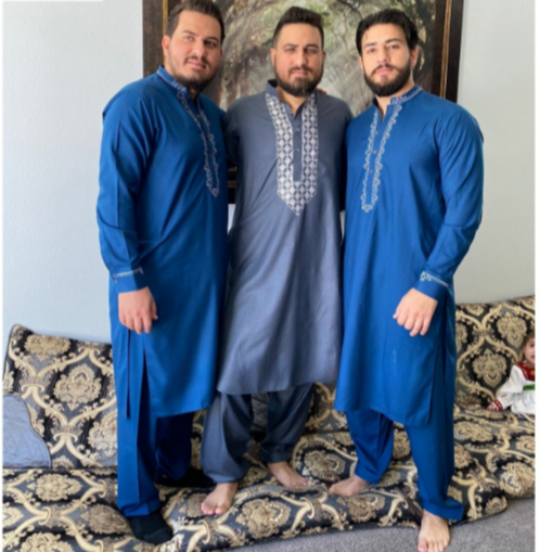 Afghan Men Blue Color Suit