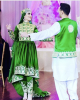 Afghan Couple Outfit – Dress & Vest