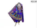 Traditional afghan ethnic nomad nikkah clothes in multi color