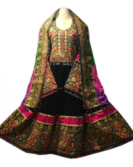 Afghan Embroidered Bridal Dress
