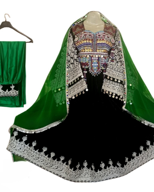 Afghan woman's Hand Embroidery Dress