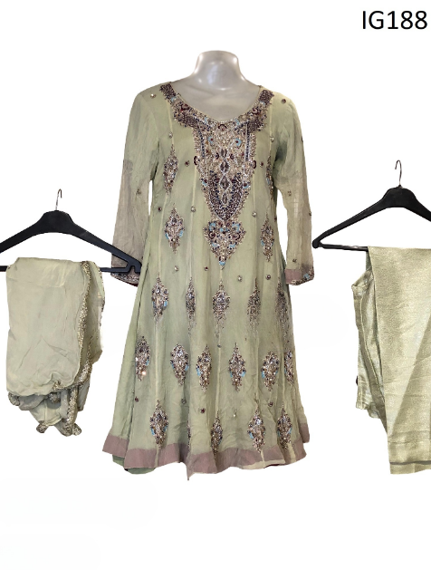 Beautiful Pakistani Vintage Silma Sitara Work Dress by Saneens