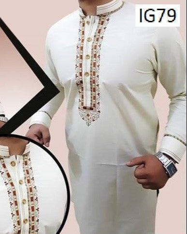 Pashtun White Coolor Dress for Gents