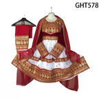 Elegant Afghan Bridal Embroidered Dress