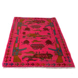 Handmade Afghan AK-47 War Rug 4.8x3.3 ft