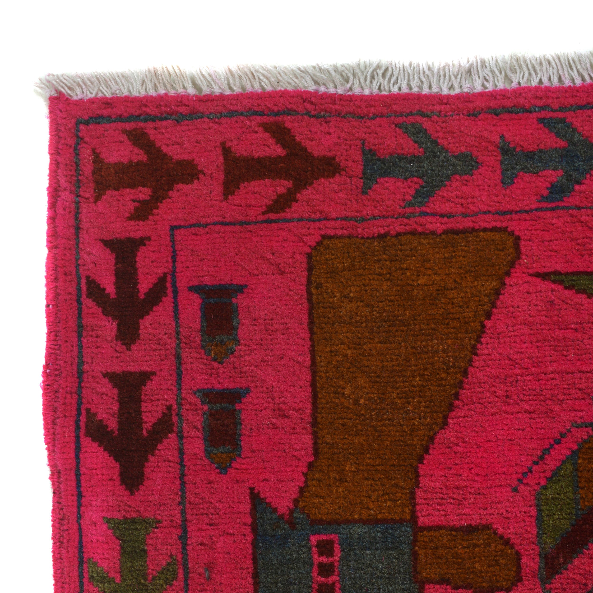 Handmade Afghan AK-47 War Rug 4.8x3.3 ft