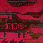 Handmade Afghan AK-47 War Rug 4.8x3.3 ft