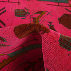 Handmade Afghan AK-47 War Rug 4.8x3.3 ft