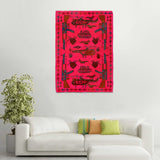 Handmade Afghan AK-47 War Rug 4.8x3.3 ft
