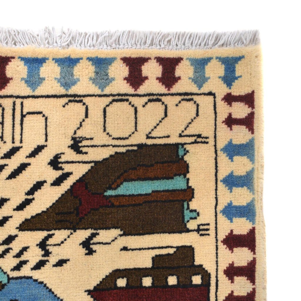 Cultural Russia & Ukraine War Art Rug 4.9x3.3 ft