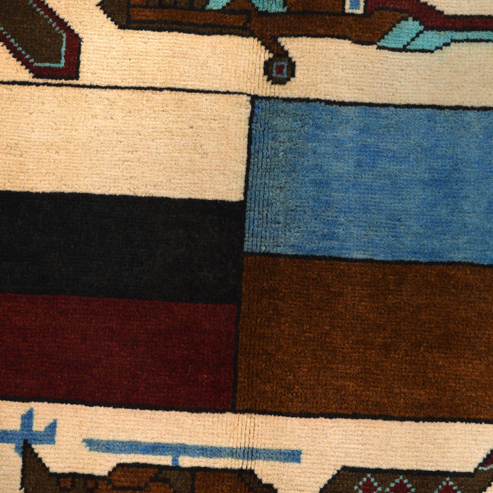 Cultural Russia & Ukraine War Art Rug 4.9x3.3 ft