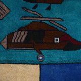 Unique Storytelling Russia & Ukraine War Rug 4.9x3.3 ft