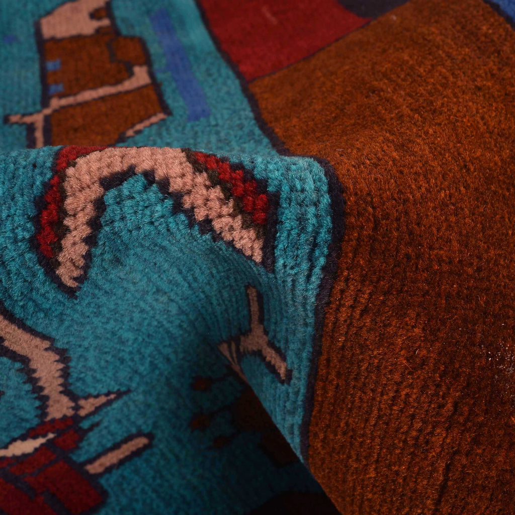 Unique Storytelling Russia & Ukraine War Rug 4.9x3.3 ft