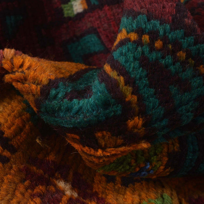 Afghan ethnic rug, high-quality Afghan rug, unique Baloch rug design, 
