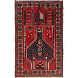 Afghan Handloom Prayer Rug 4.5x3.1 ft