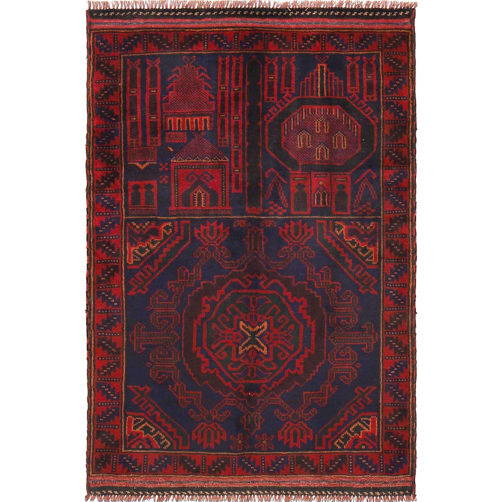 Afghan Tribal Prayer Piece 4.7x3.1 ft