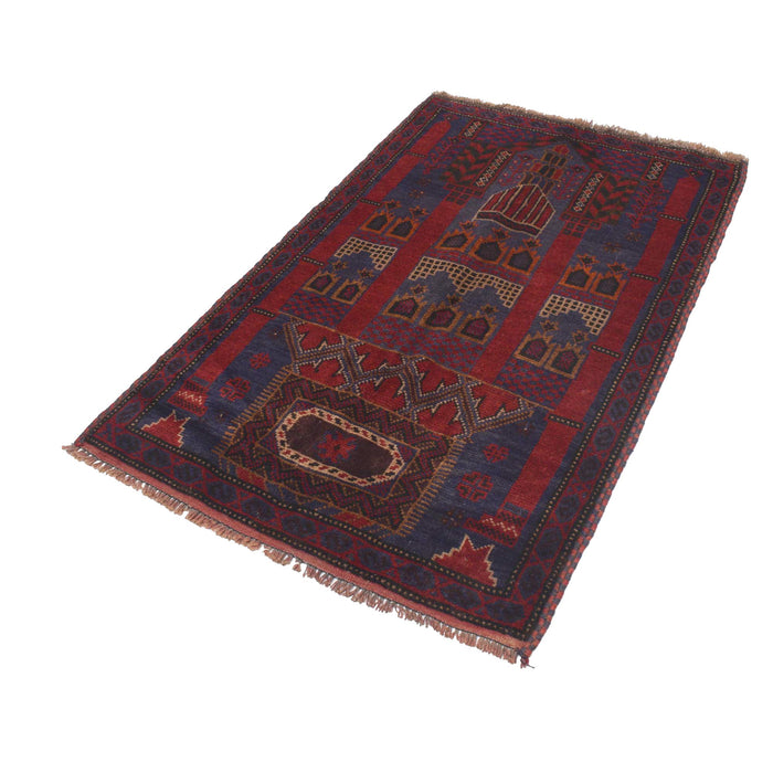 Prayer Rug Traditional Weaving 4.7x2.9 ft