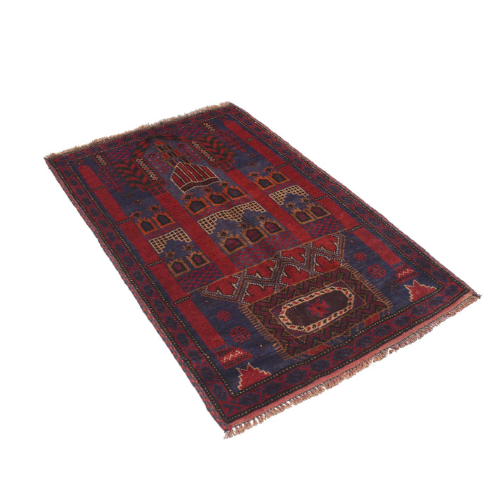 Prayer Rug Traditional Weaving 4.7x2.9 ft