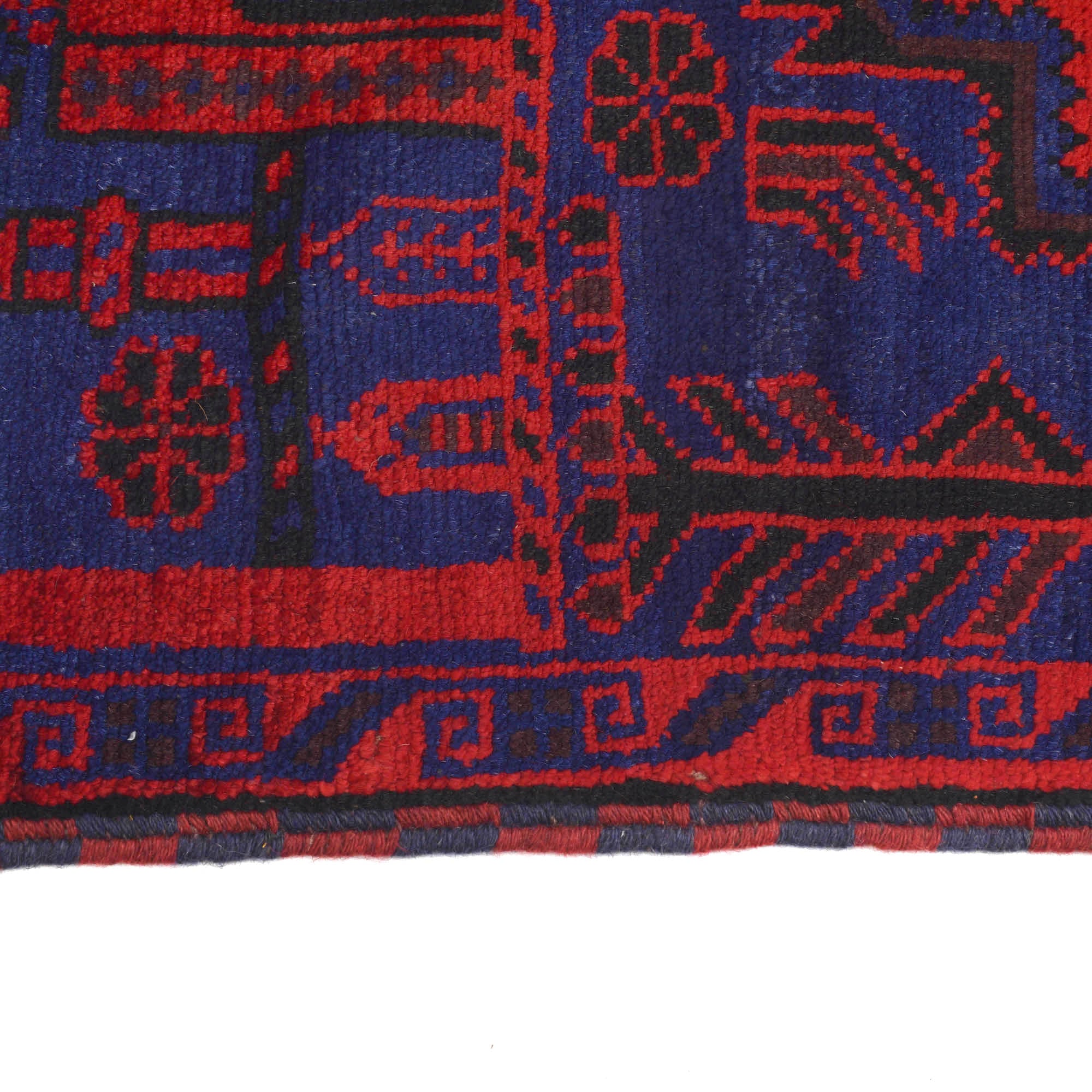 Afghan Authentic Prayer Rug 4.6x2.8 ft