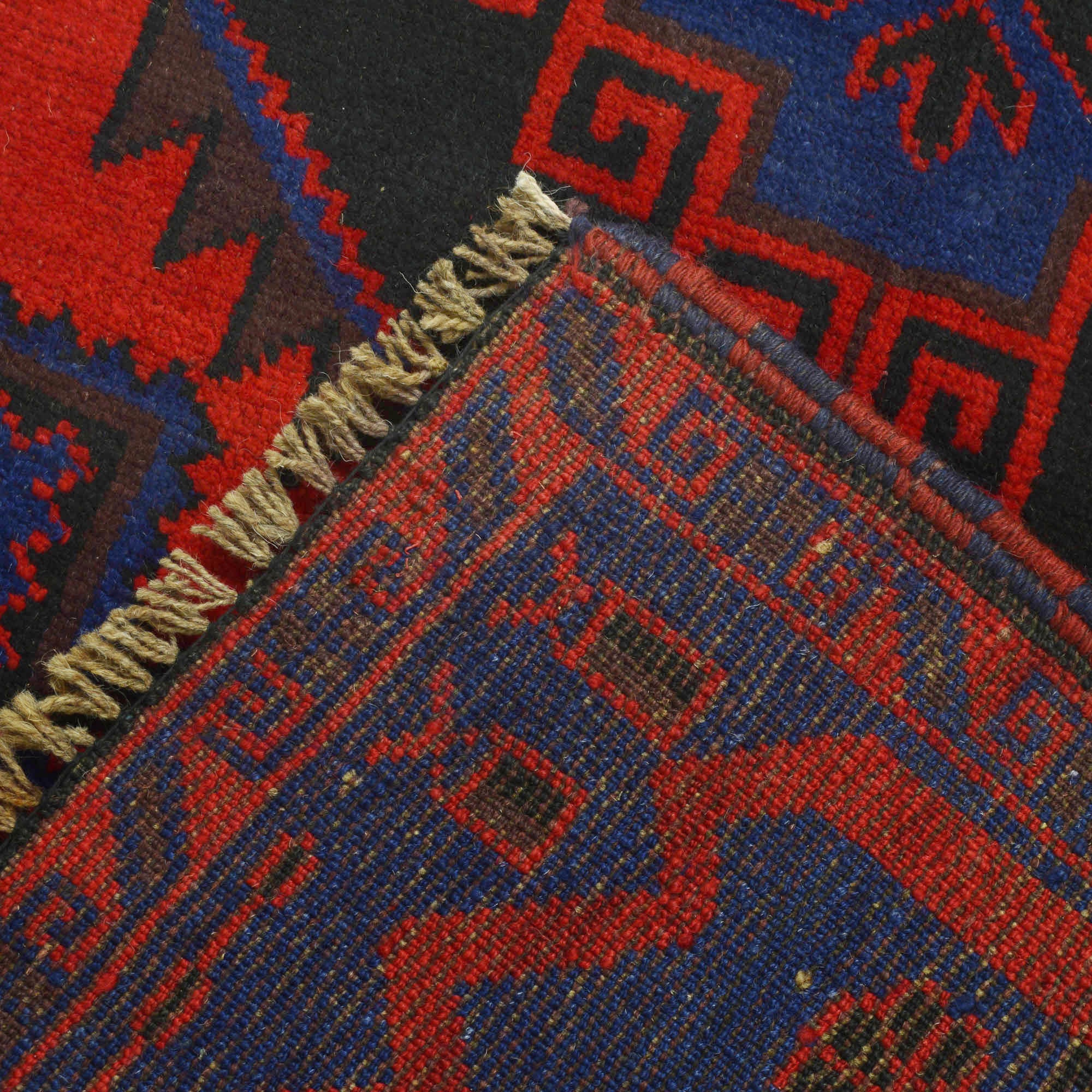 Afghan Authentic Prayer Rug 4.6x2.8 ft