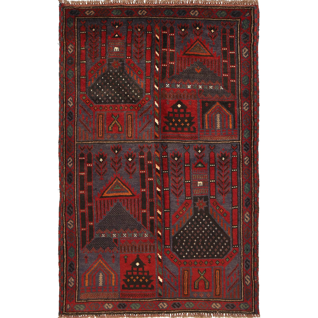Afghan Handmade Worship Piece 4.9x3.1 ft