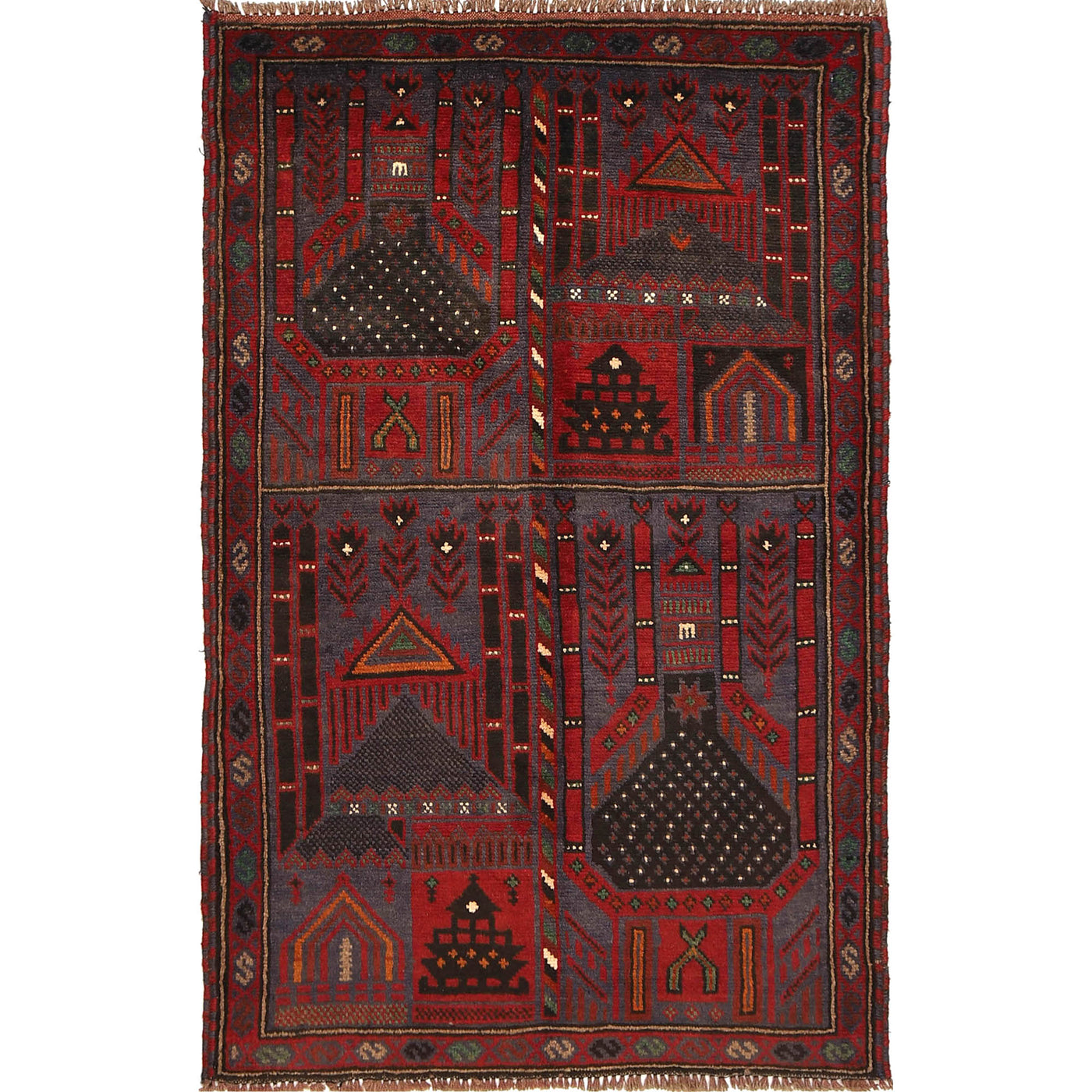 Afghan Handmade Worship Piece 4.9x3.1 ft