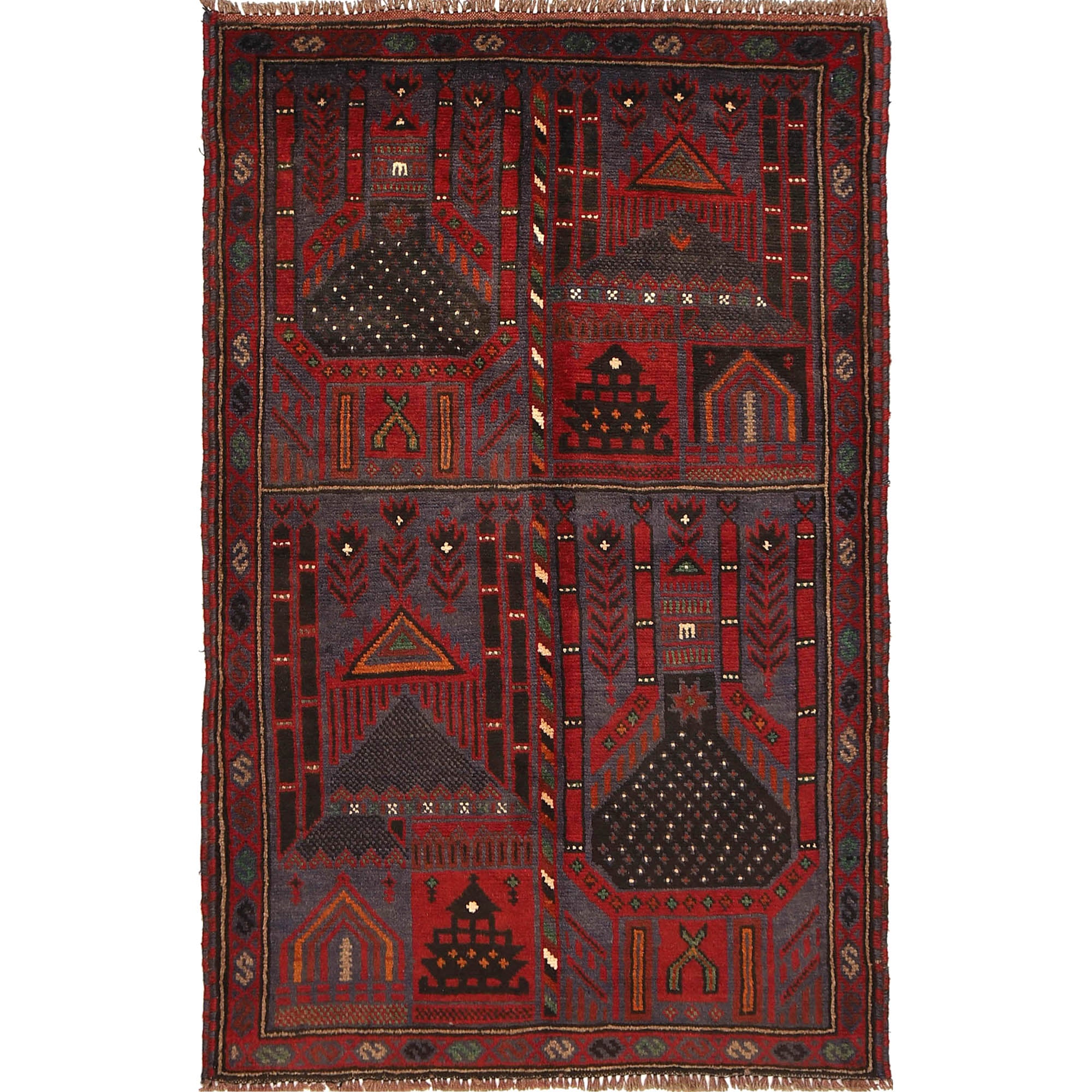 Afghan Handmade Worship Piece 4.9x3.1 ft