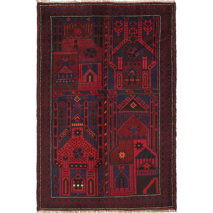 Traditional Afghan Prayer Piece 4.5x3 ft
