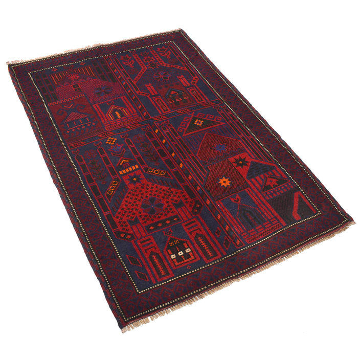 Traditional Afghan Prayer Piece 4.5x3 ft